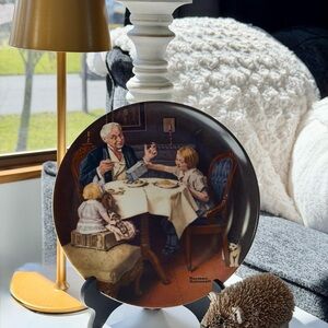 NORMAN ROCKWELL“The Gourmet” Knowles 1985 Collection Plate vtg